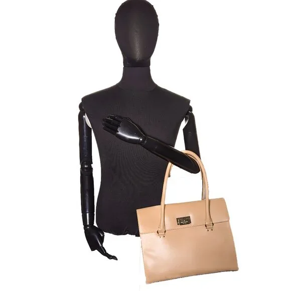 KATE SPADE Leather Gold Clasp Harwood Place Sinclair Nude Hand Bag - Picture 3 of 16